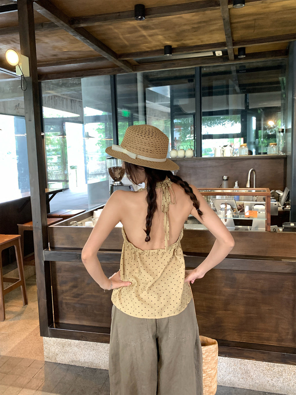 Polka Dot Halter Cami