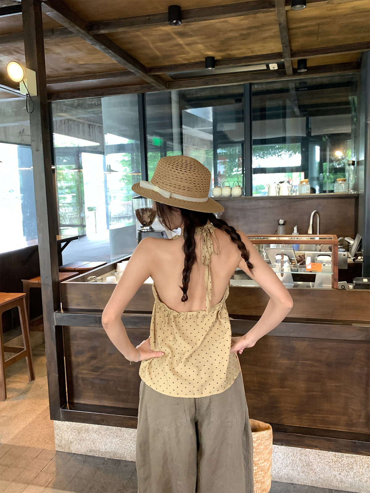 Polka Dot Halter Cami