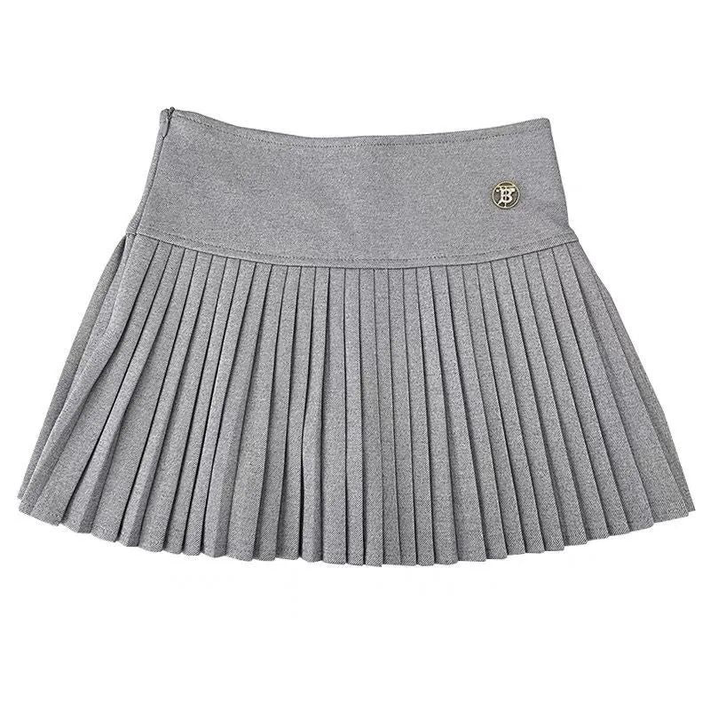 ウールブレンド ファッションプリーツスカート