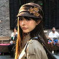 Floral Pleated Beret