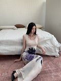 Printed Form-Fitting Maxi Dress