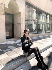 Double-Breasted Wool Blend Coat Jacket for Women Fall Winter Outerwear