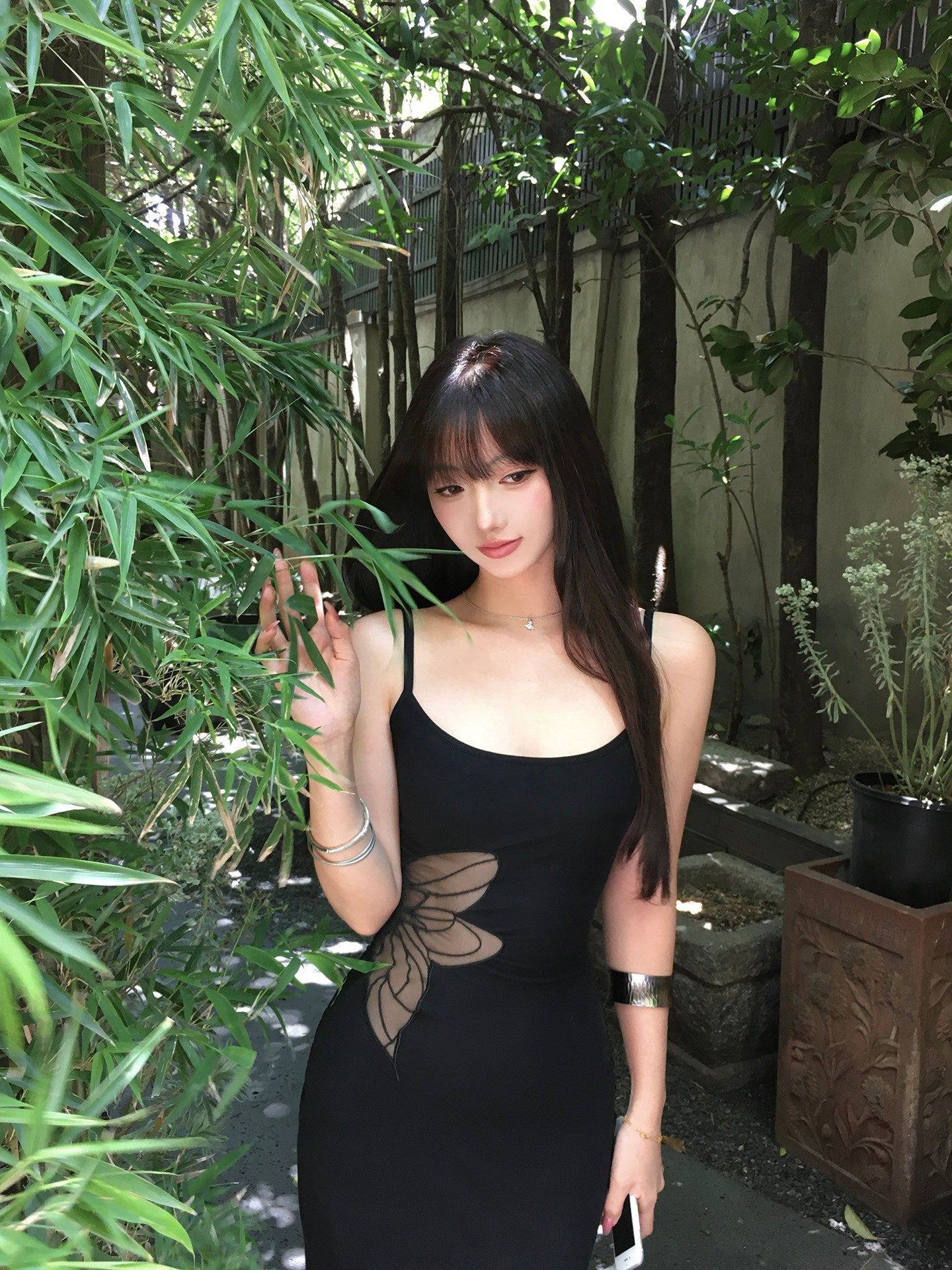 Cut-out Waist Maxi Dress