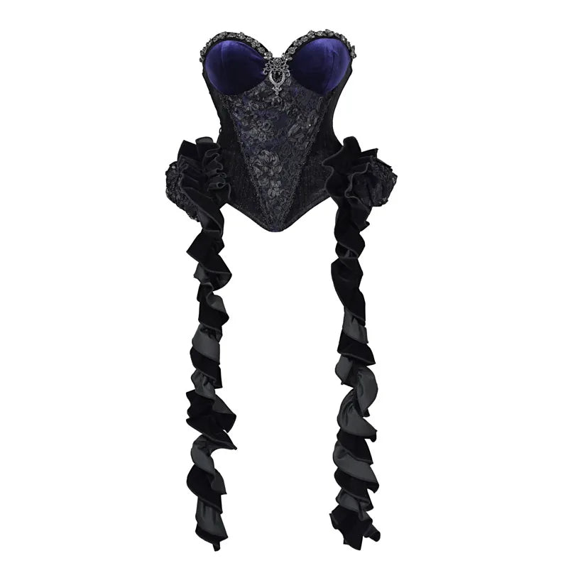 Women's Glamorous Ornate Three-Piece Evening Dress Set