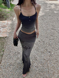 Spaghetti Strap Top + Mermaid Maxi Skirt