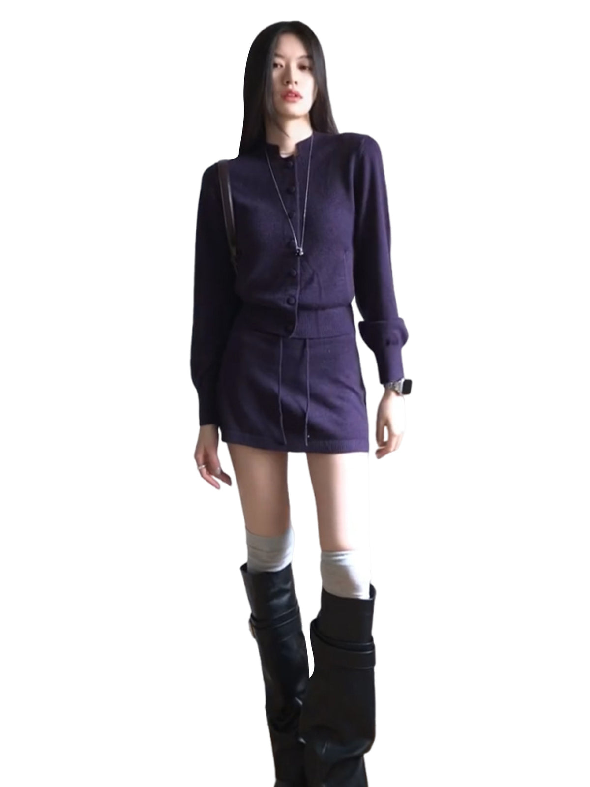 Purple Knit Co-ord Set