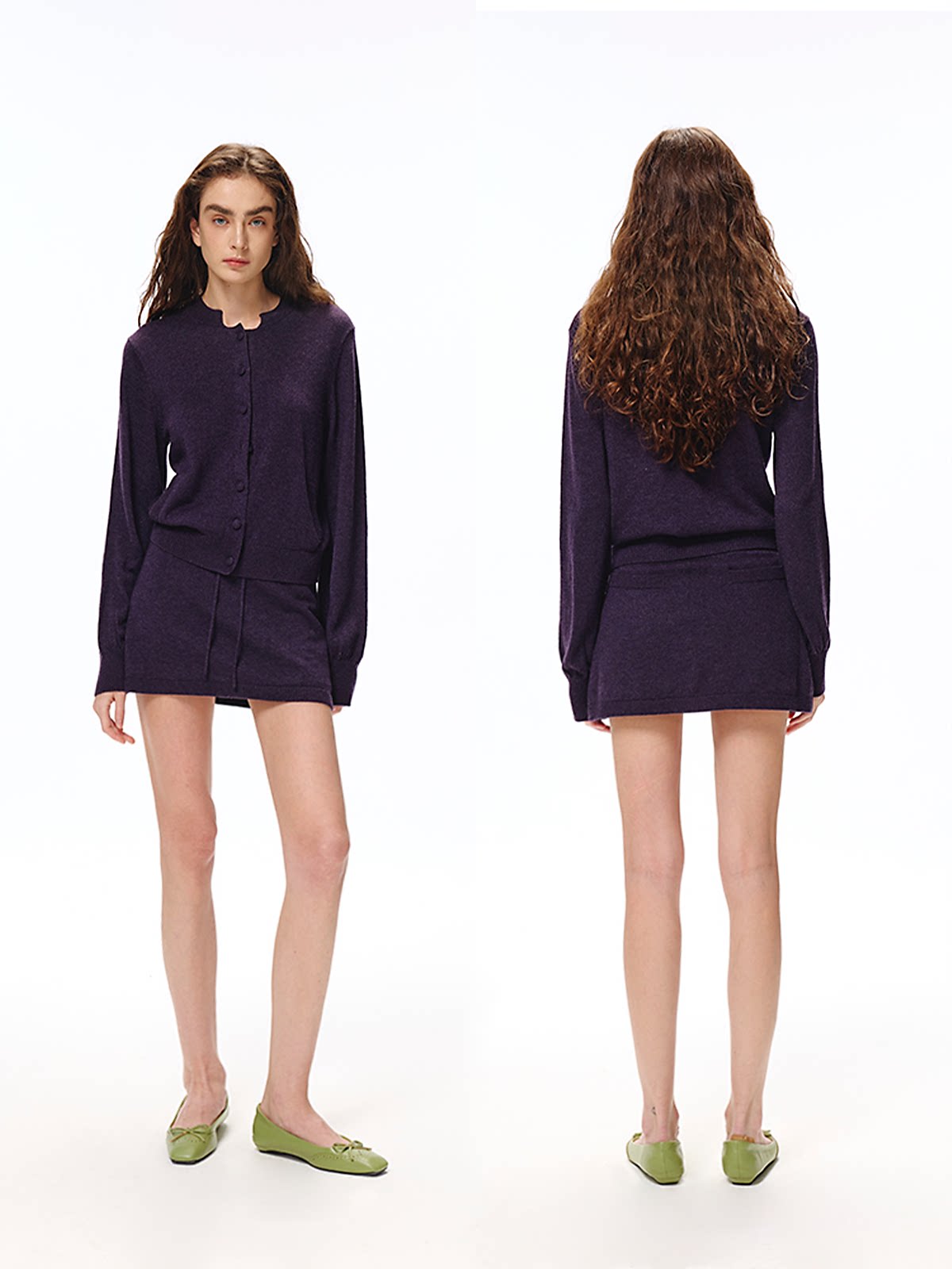 Purple Knit Co-ord Set