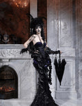 Women's Glamorous Ornate Three-Piece Evening Dress Set