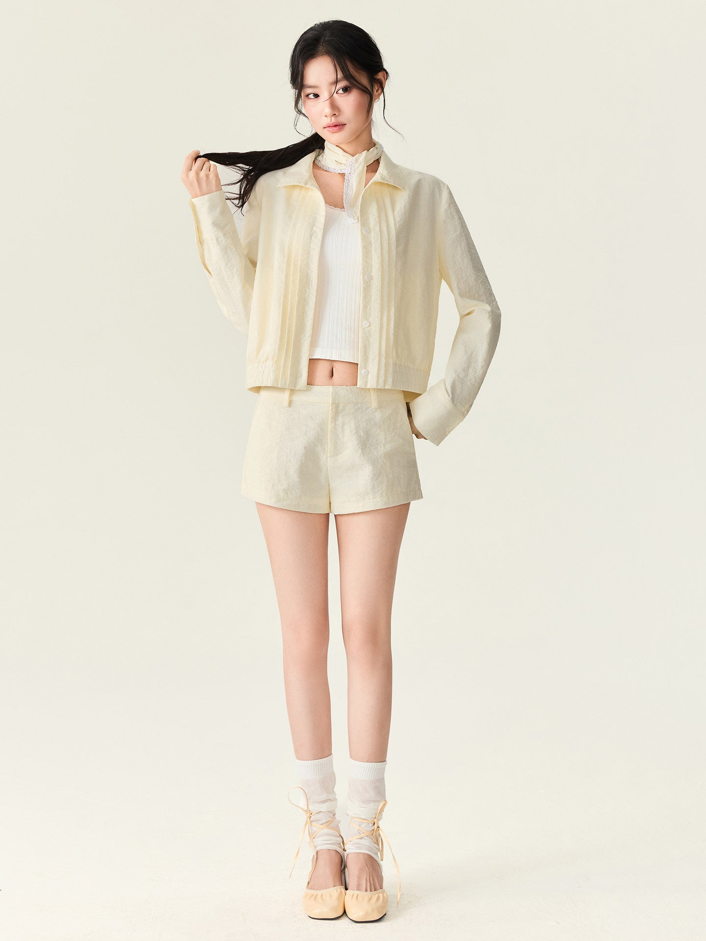 Lightweight Cardigan & Shorts Two-Piece Set for Women