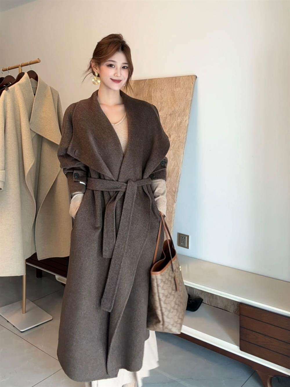 Women's Mid-Length Double-Faced Wool Coat