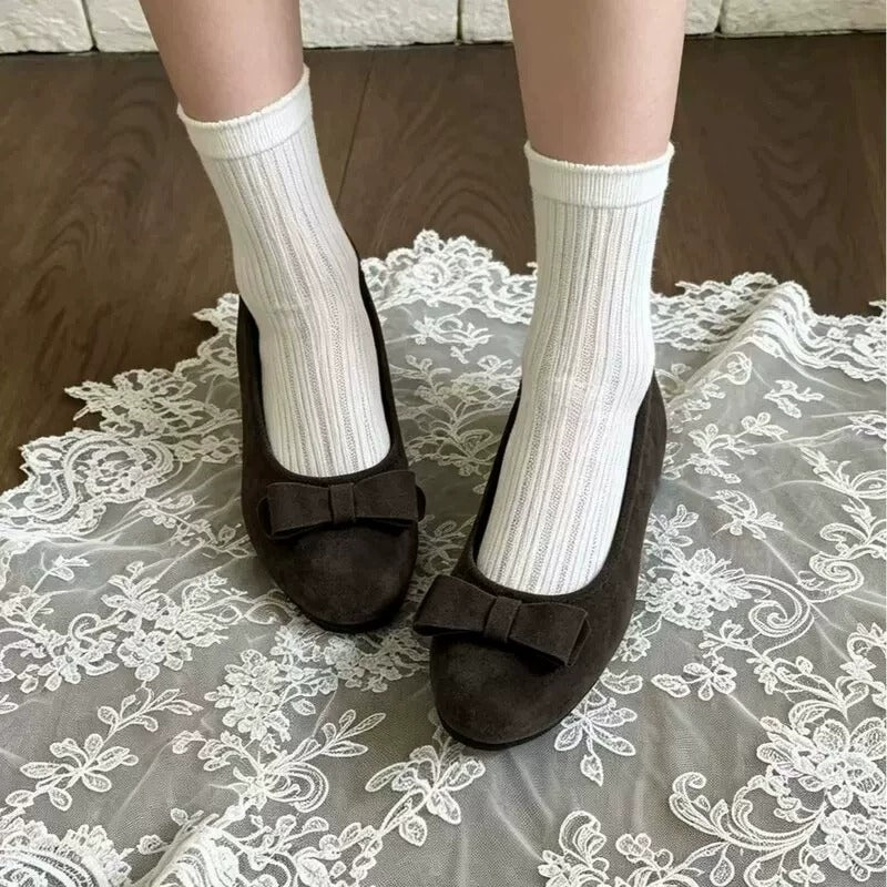 Vintage Bow Pumps with Soft Soles & 4cm Heels