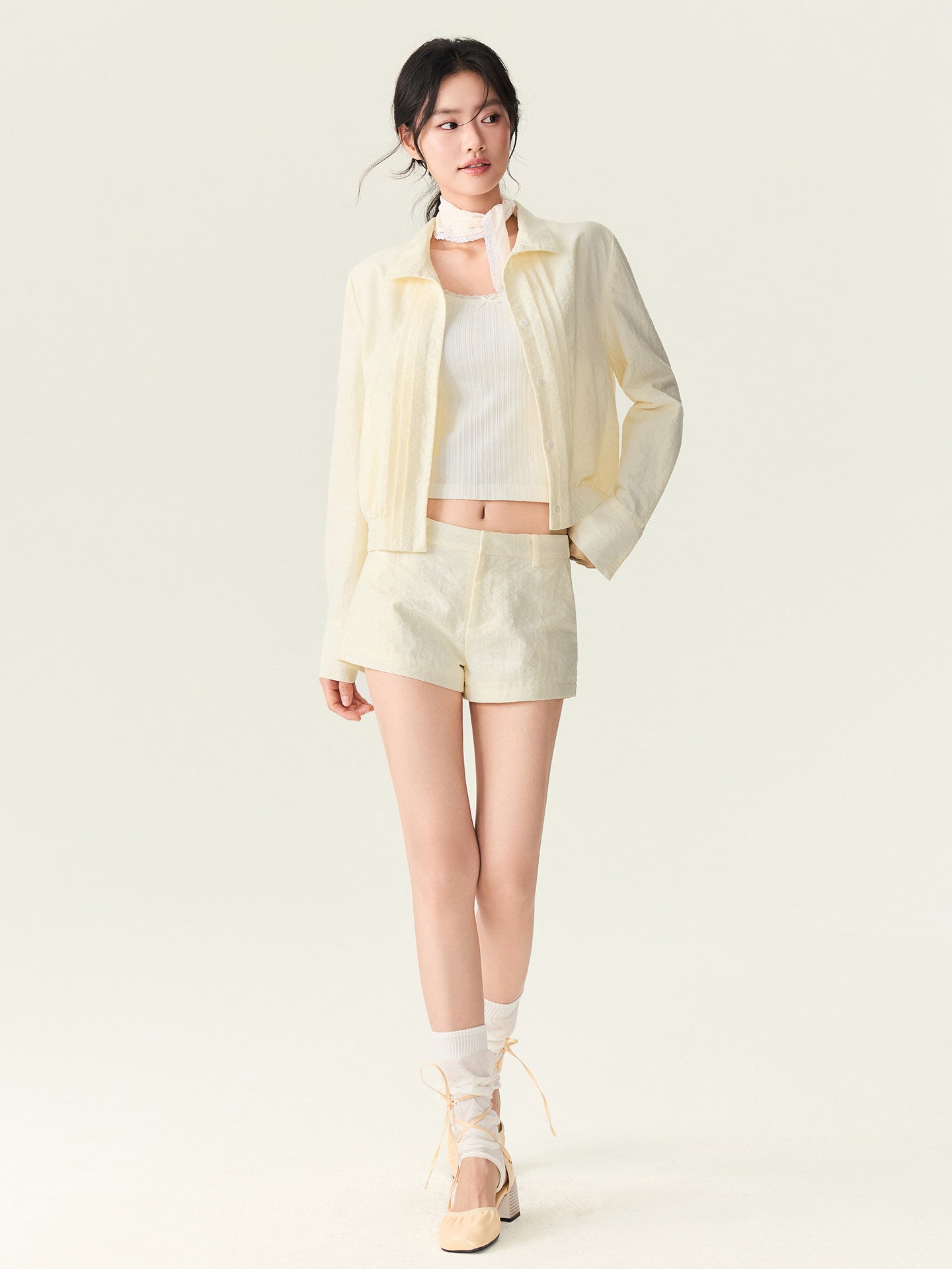Lightweight Cardigan & Shorts Two-Piece Set for Women