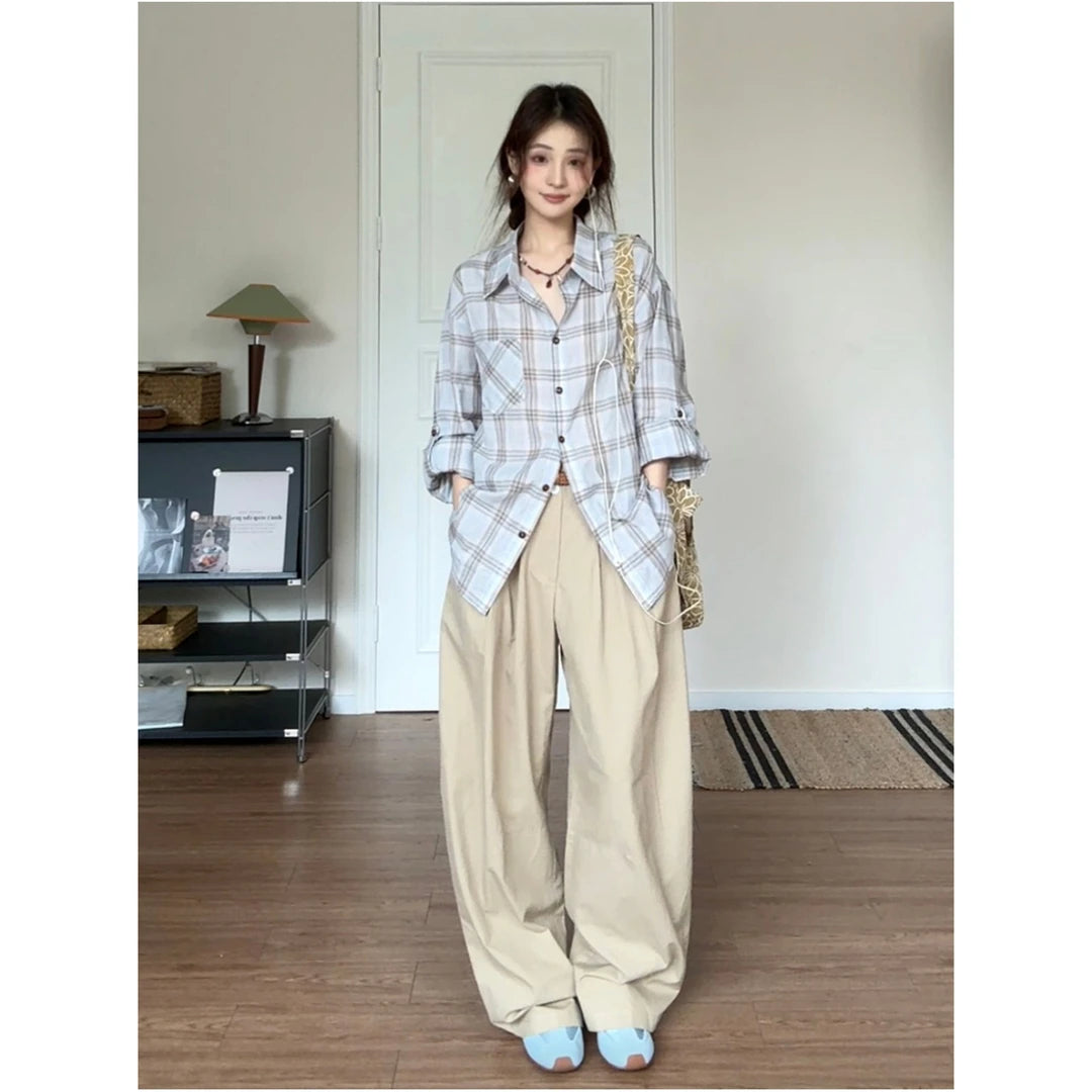 Women's Plaid Long Sleeve Shirt