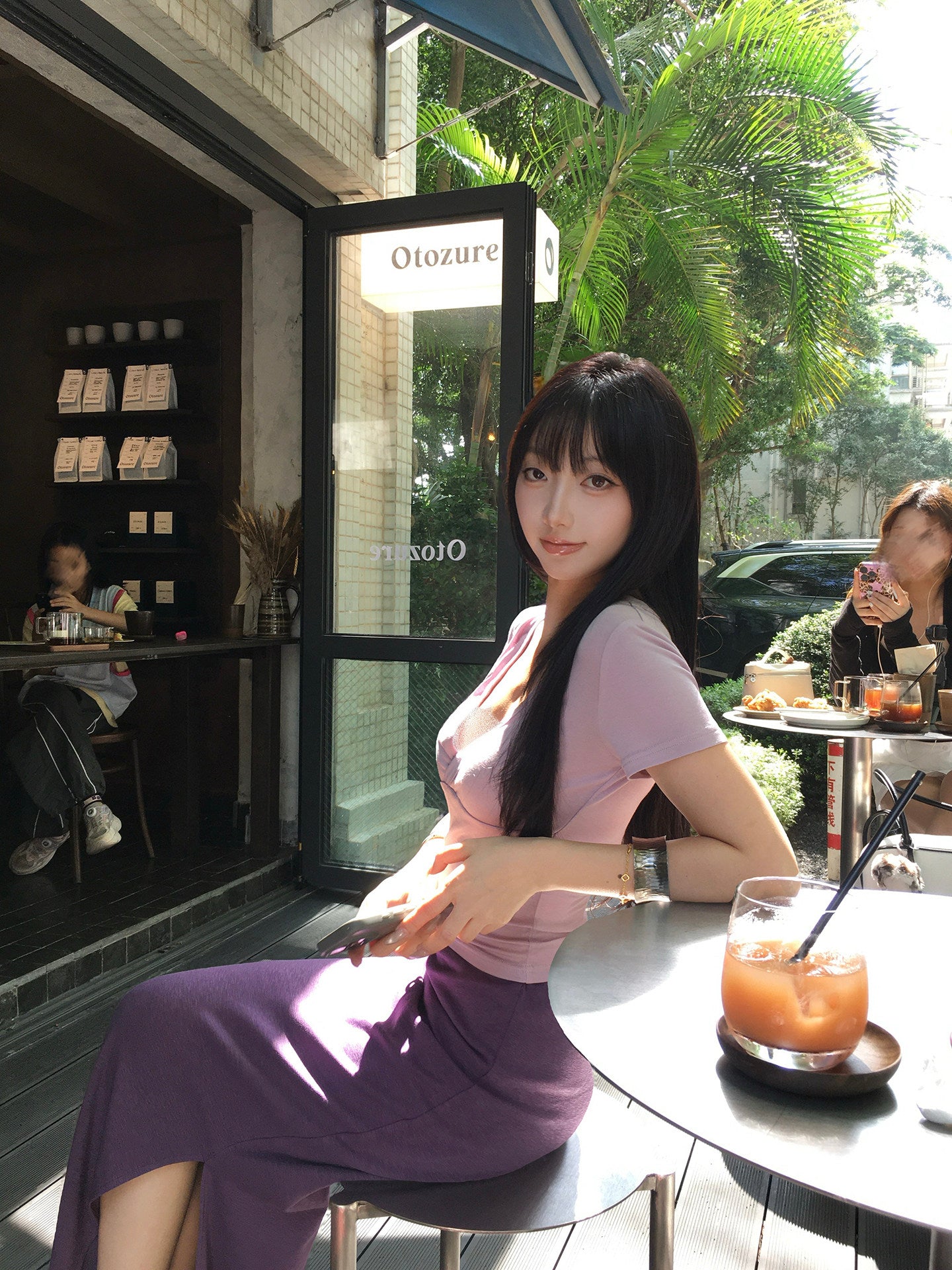 Purple Bodycon Maxi Dress