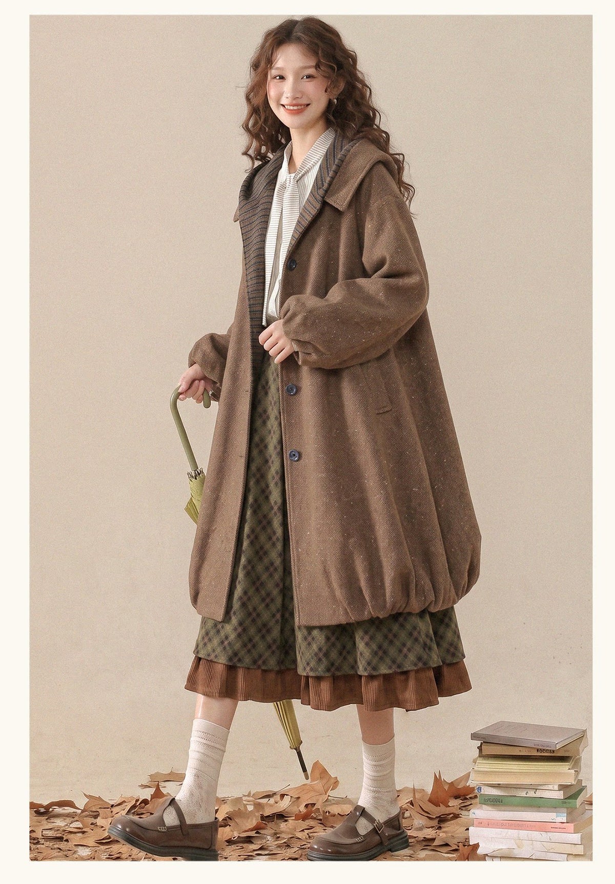 Mid-Length Relaxed-Fit Hooded Coat