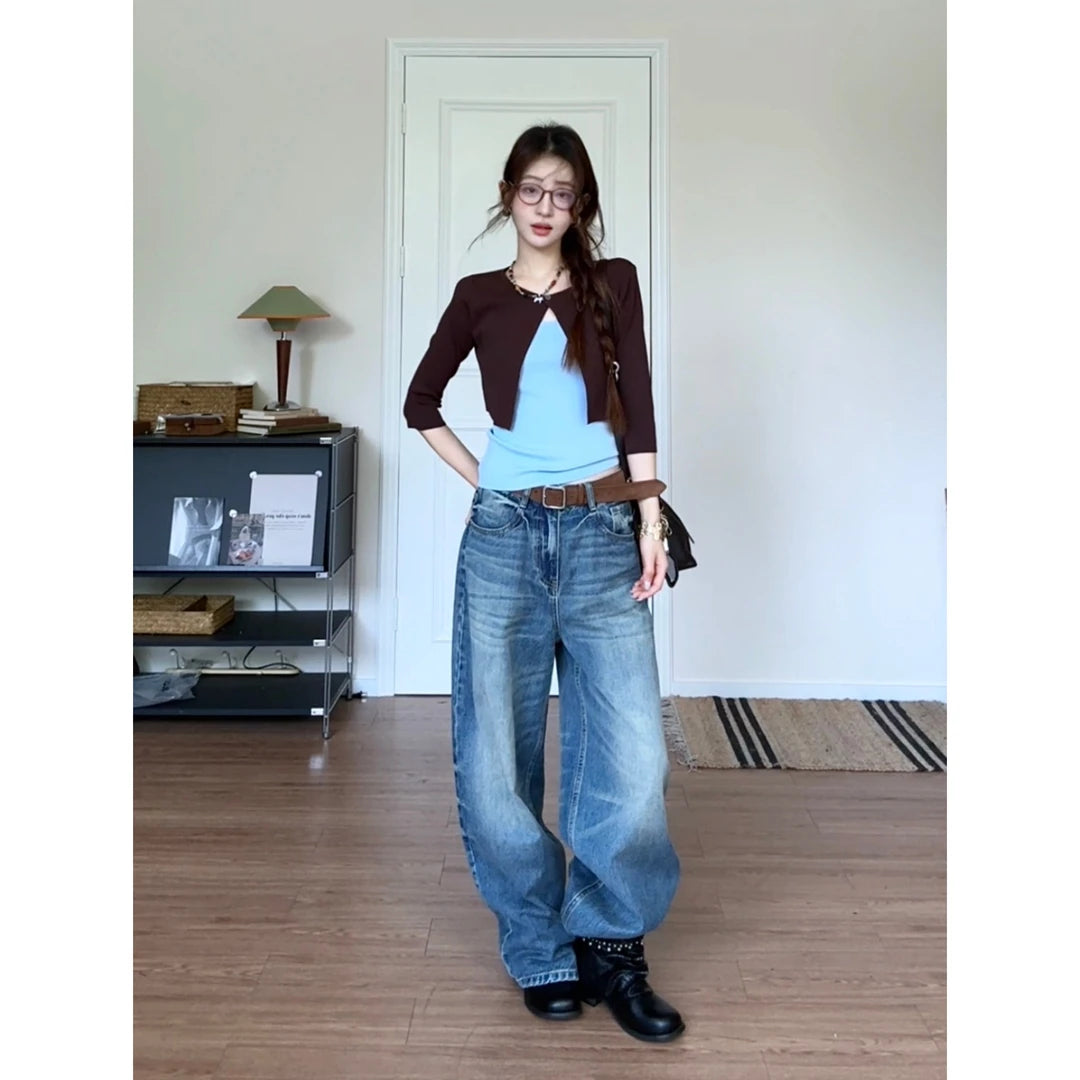 Loose Wide-Leg Jeans