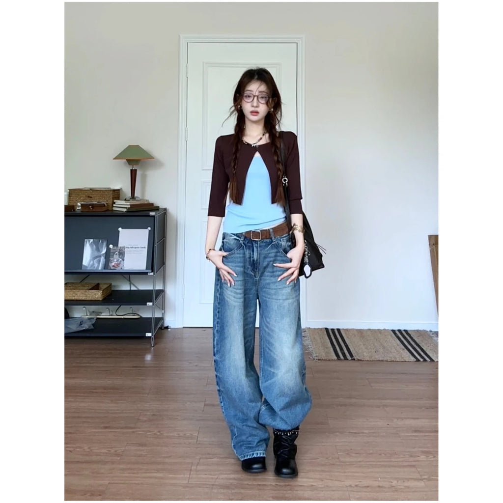 Loose Wide-Leg Jeans