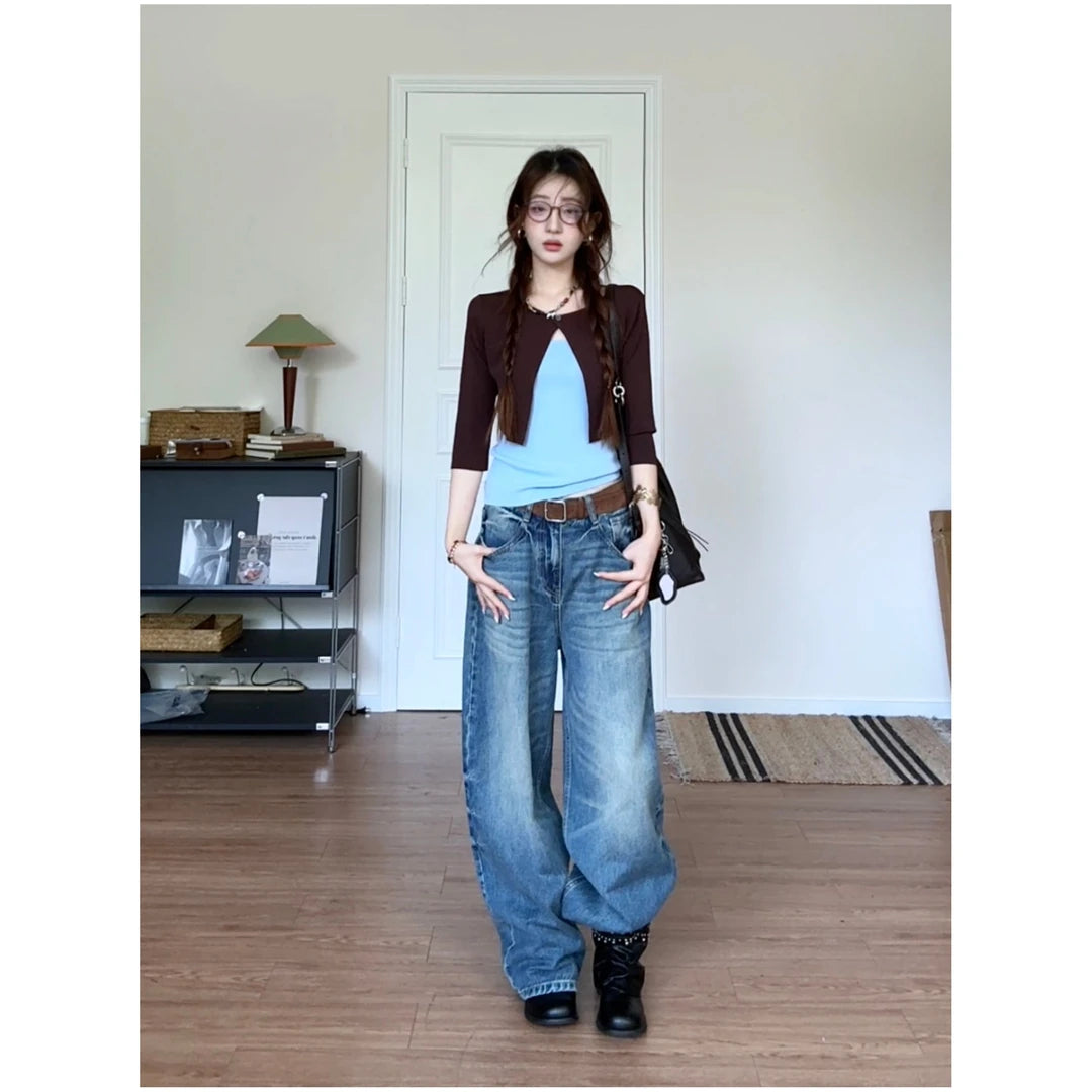Loose Wide-Leg Jeans