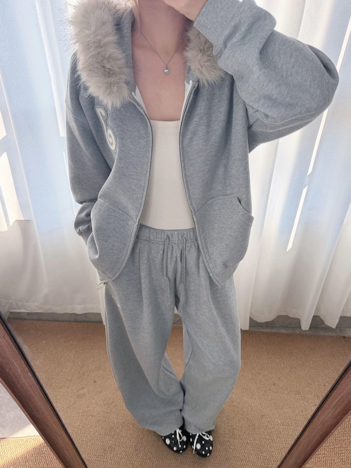 Hooded Sweatshirt Jacket + Pants
