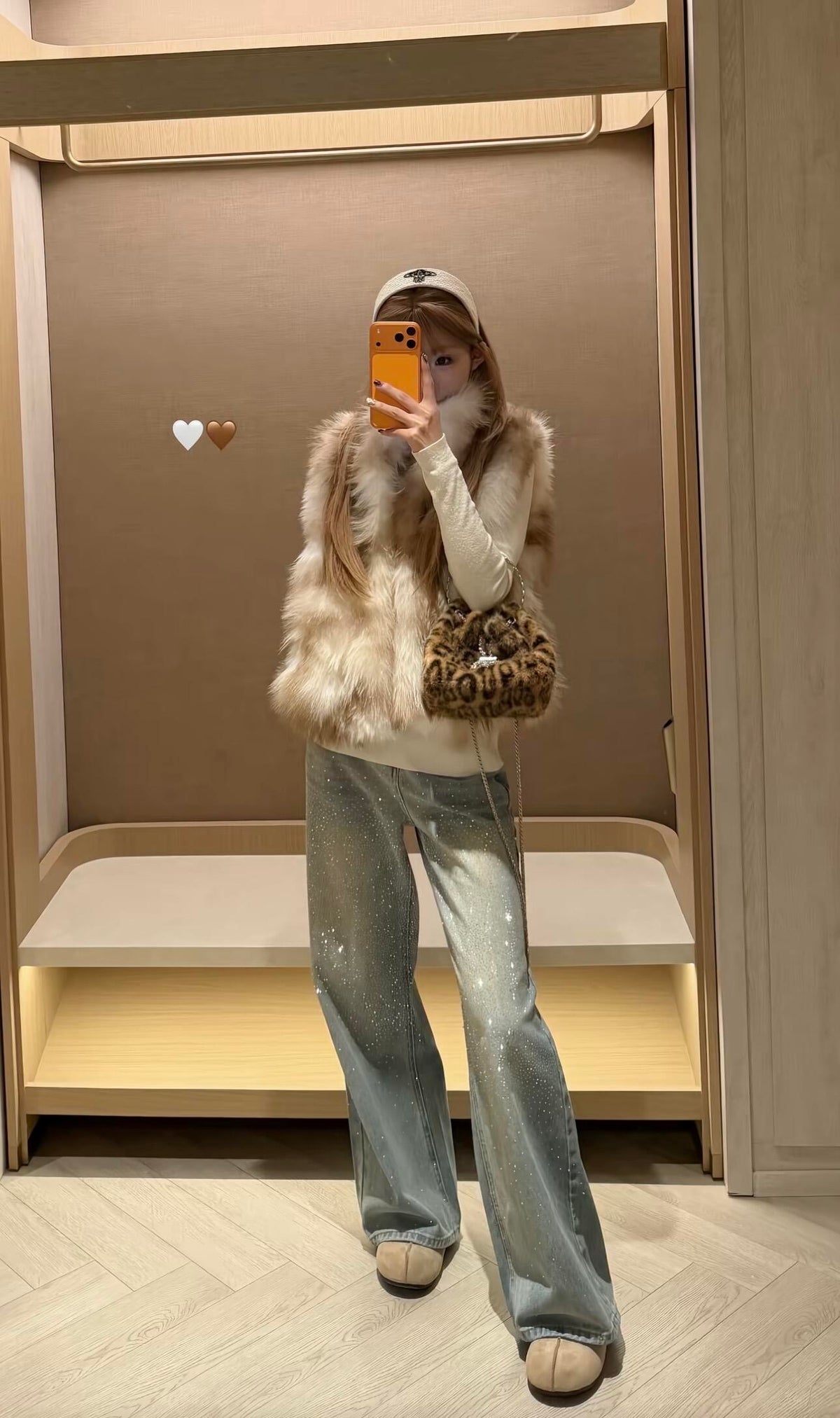 Fall/Winter Stand-Collar Sleeveless Faux Fur Vest
