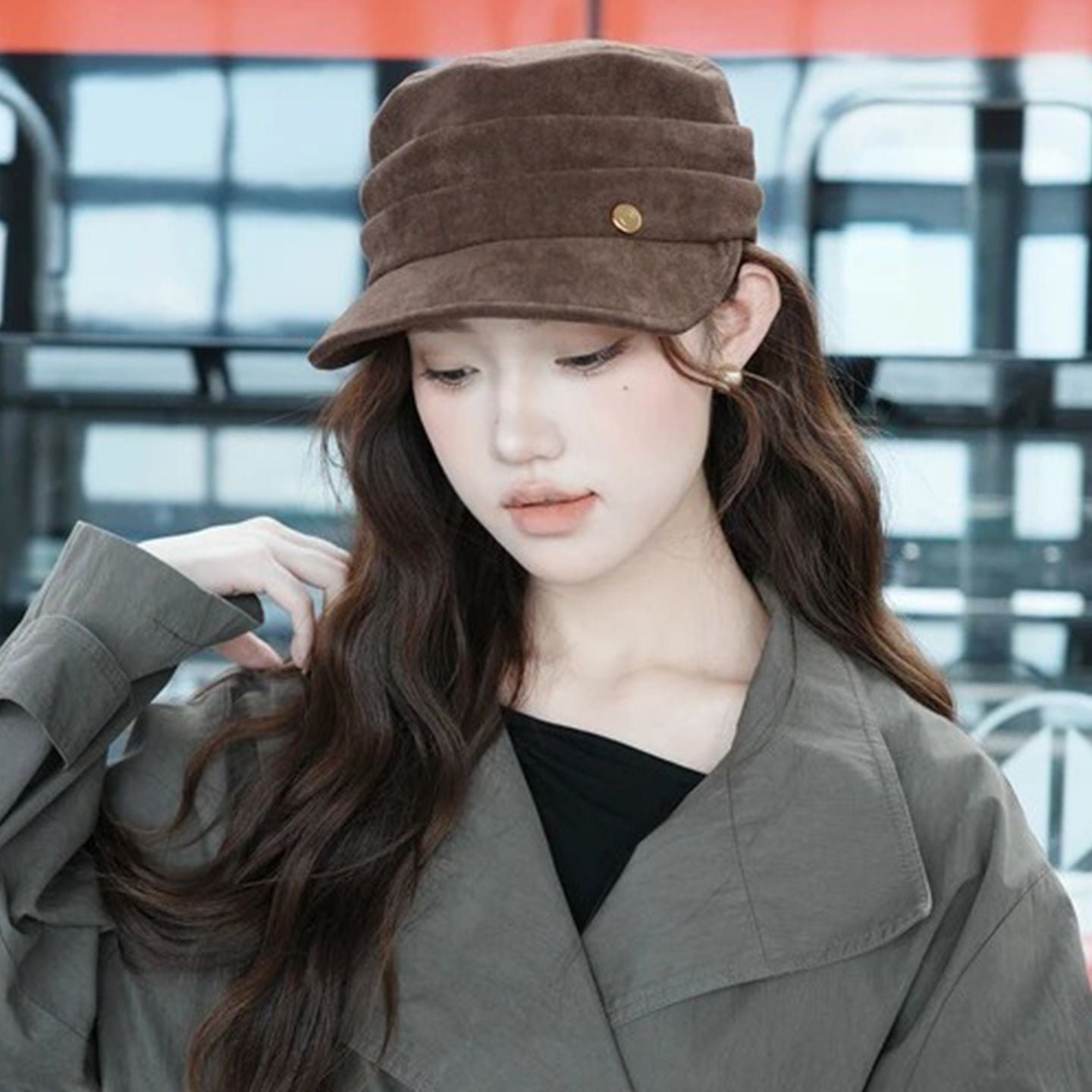 Gold Label Soft Suede Flat Top Cap