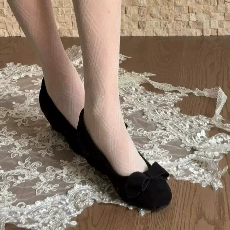 Vintage Bow Pumps with Soft Soles & 4cm Heels