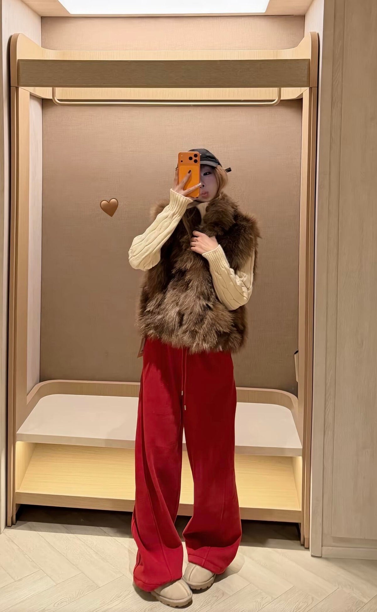 Fall/Winter Stand-Collar Sleeveless Faux Fur Vest
