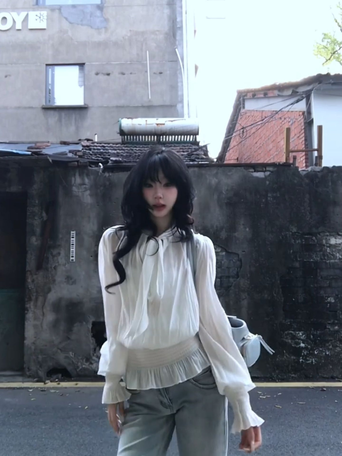 Slim-Fit Pleated Solid Shirt