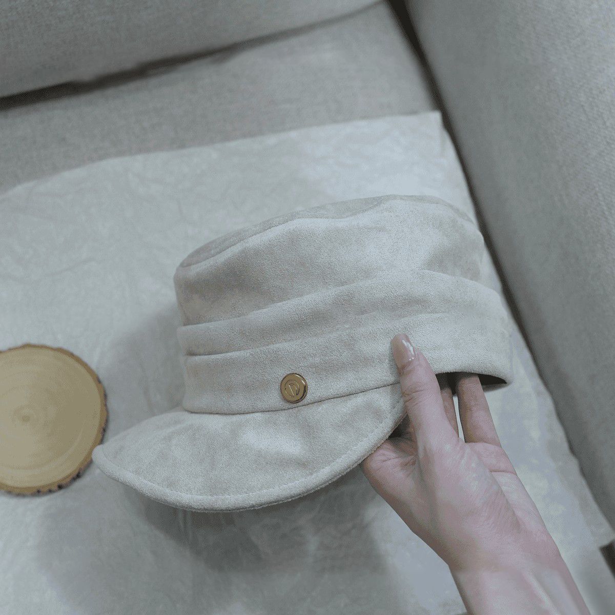Gold Label Soft Suede Flat Top Cap