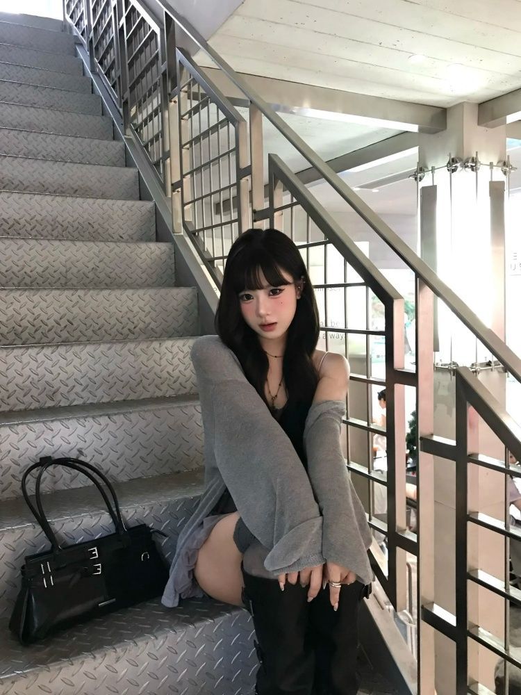 Purple Mesh Cami Dress & Grey Cardigan 2-Piece Set