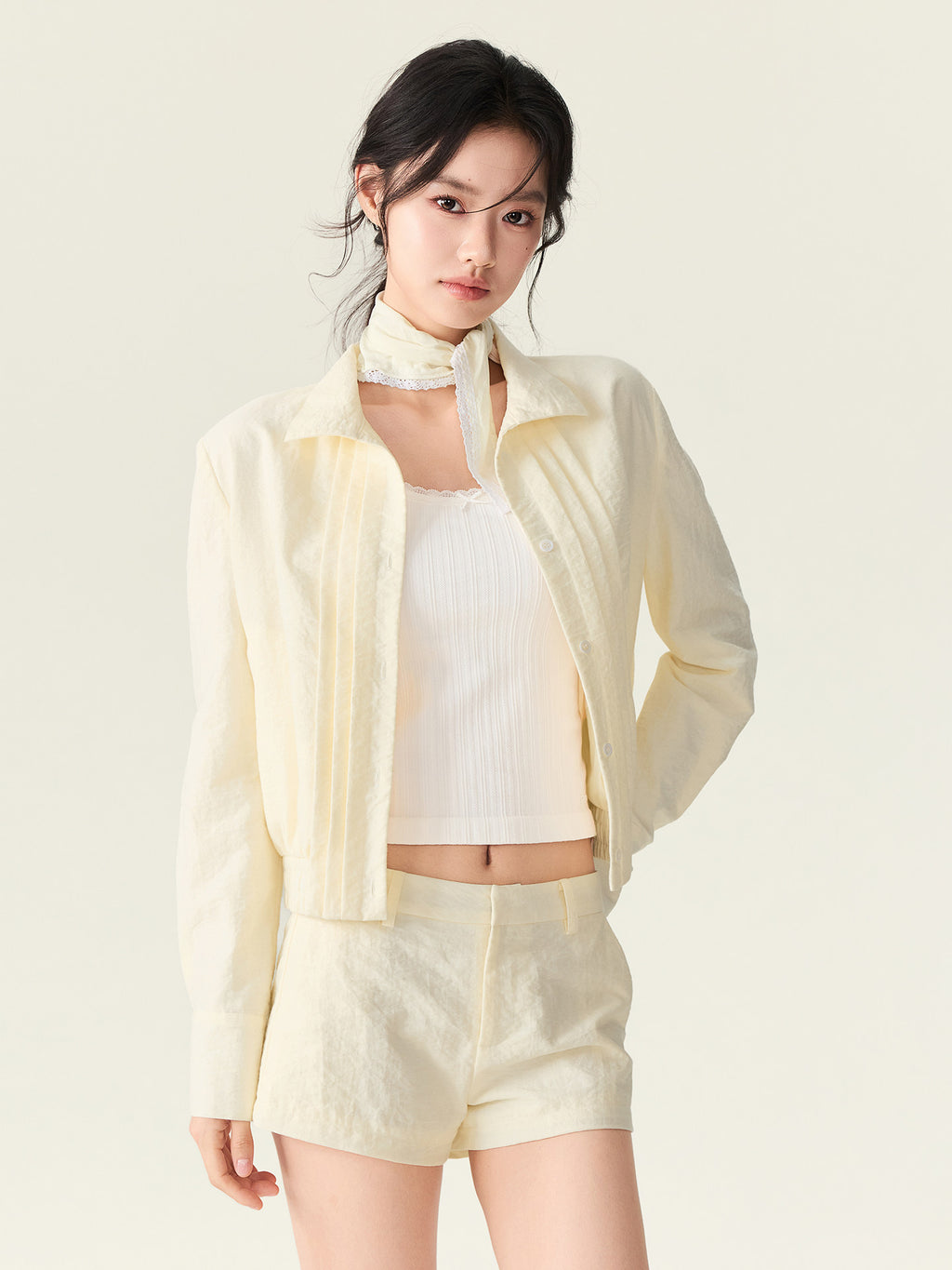 Lightweight Cardigan & Shorts Two-Piece Set for Women