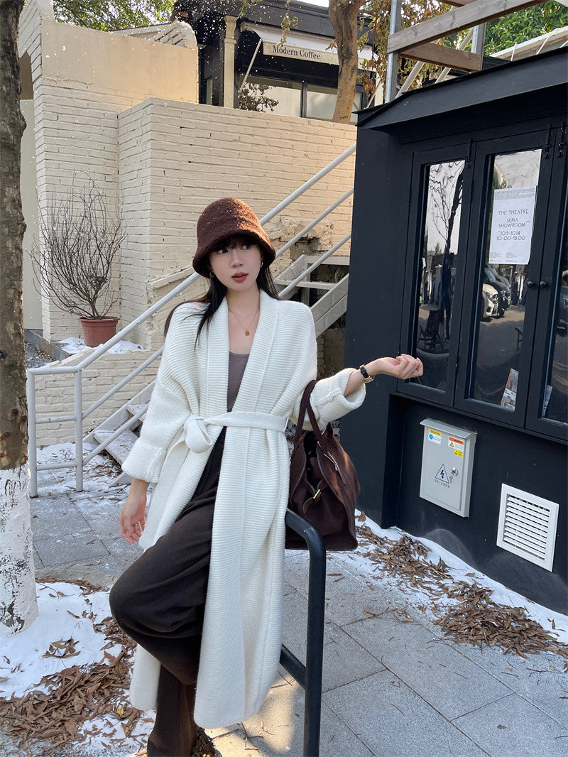Apricot Knit Cardigan for Women