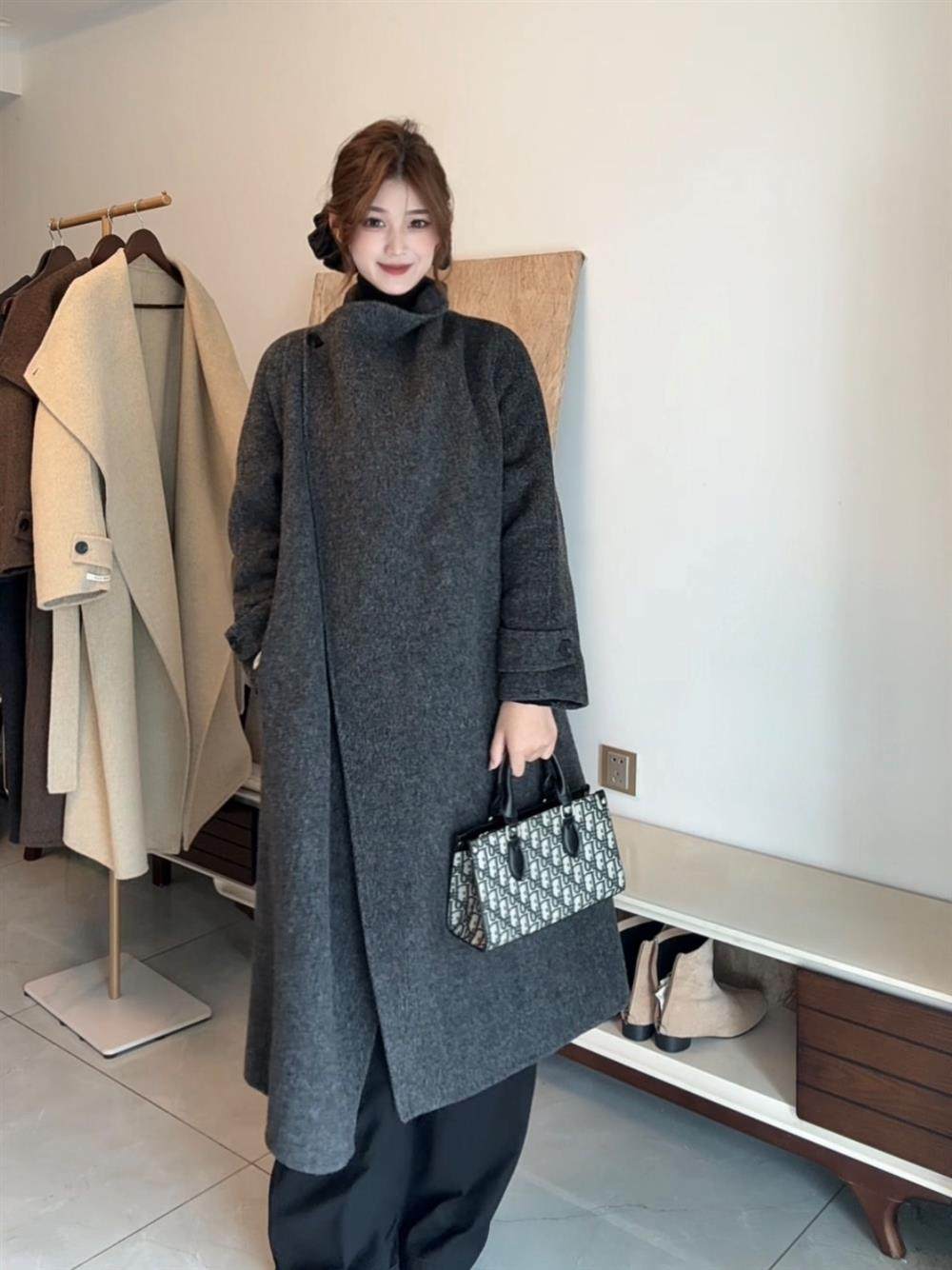 Women's Mid-Length Double-Faced Wool Coat