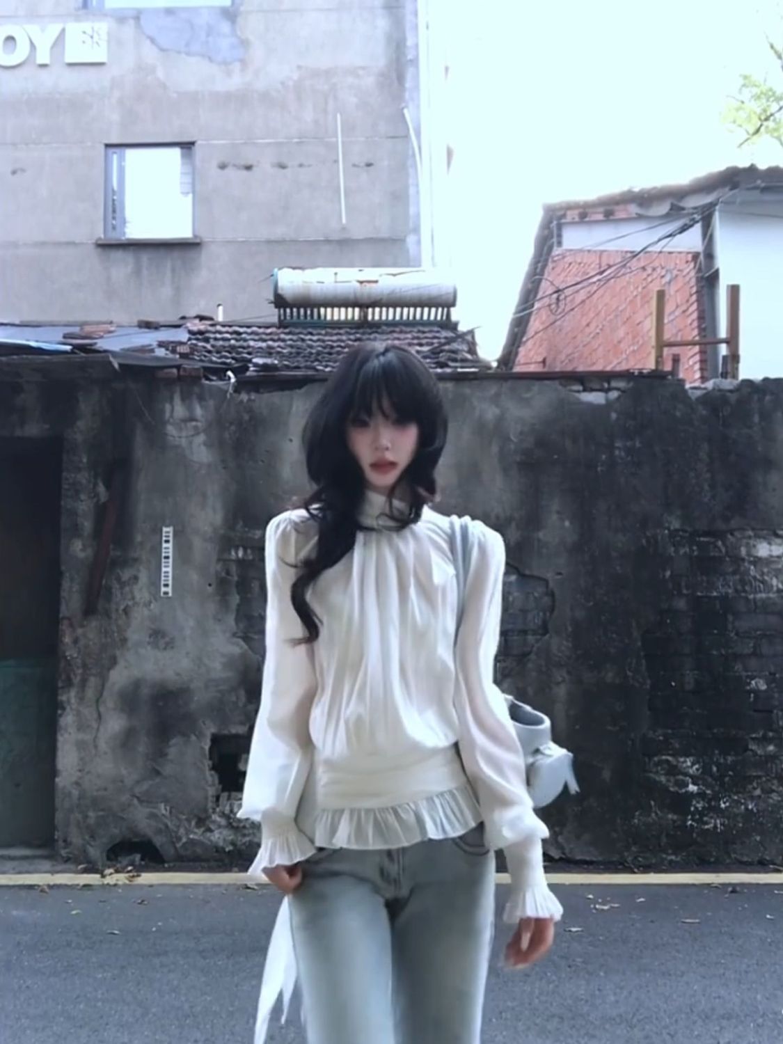 Slim-Fit Pleated Solid Shirt