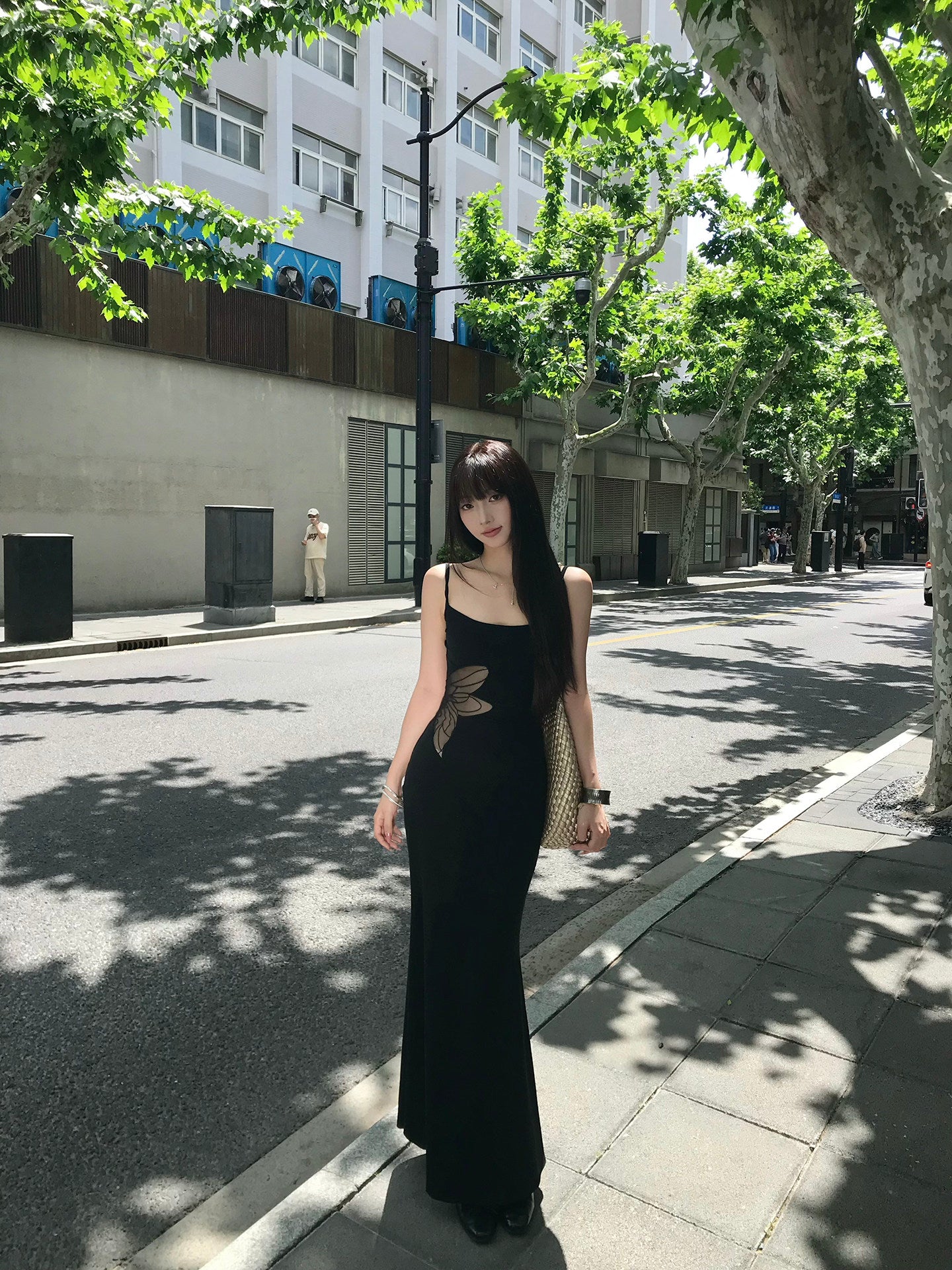 Cut-out Waist Maxi Dress