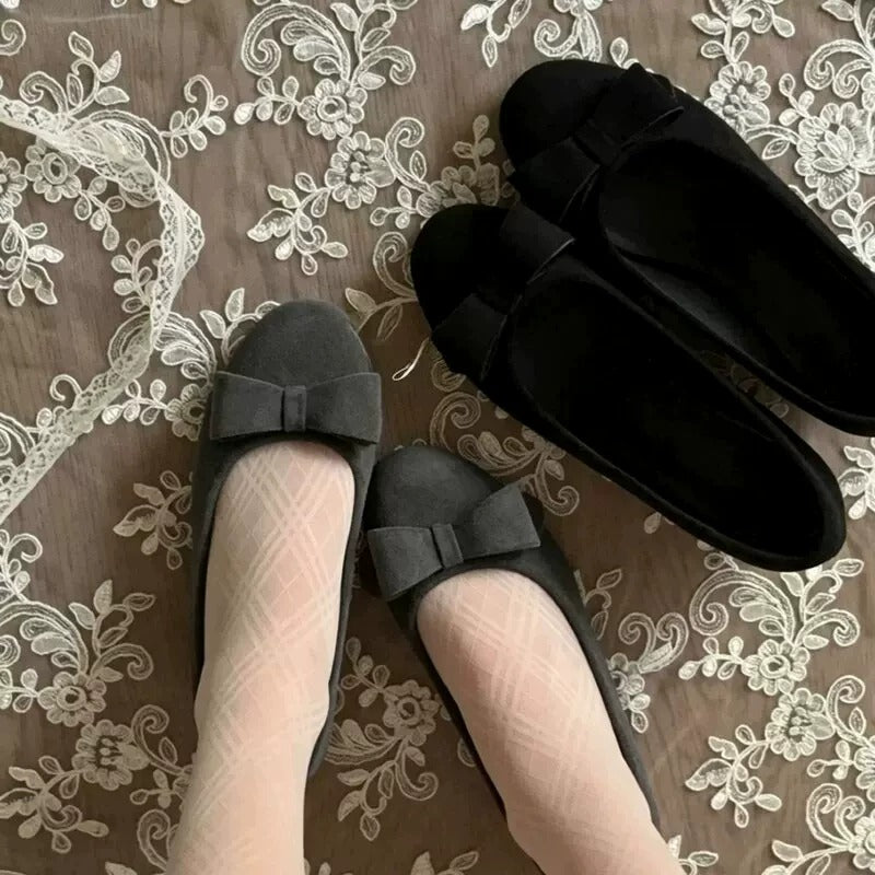 Vintage Bow Pumps with Soft Soles & 4cm Heels