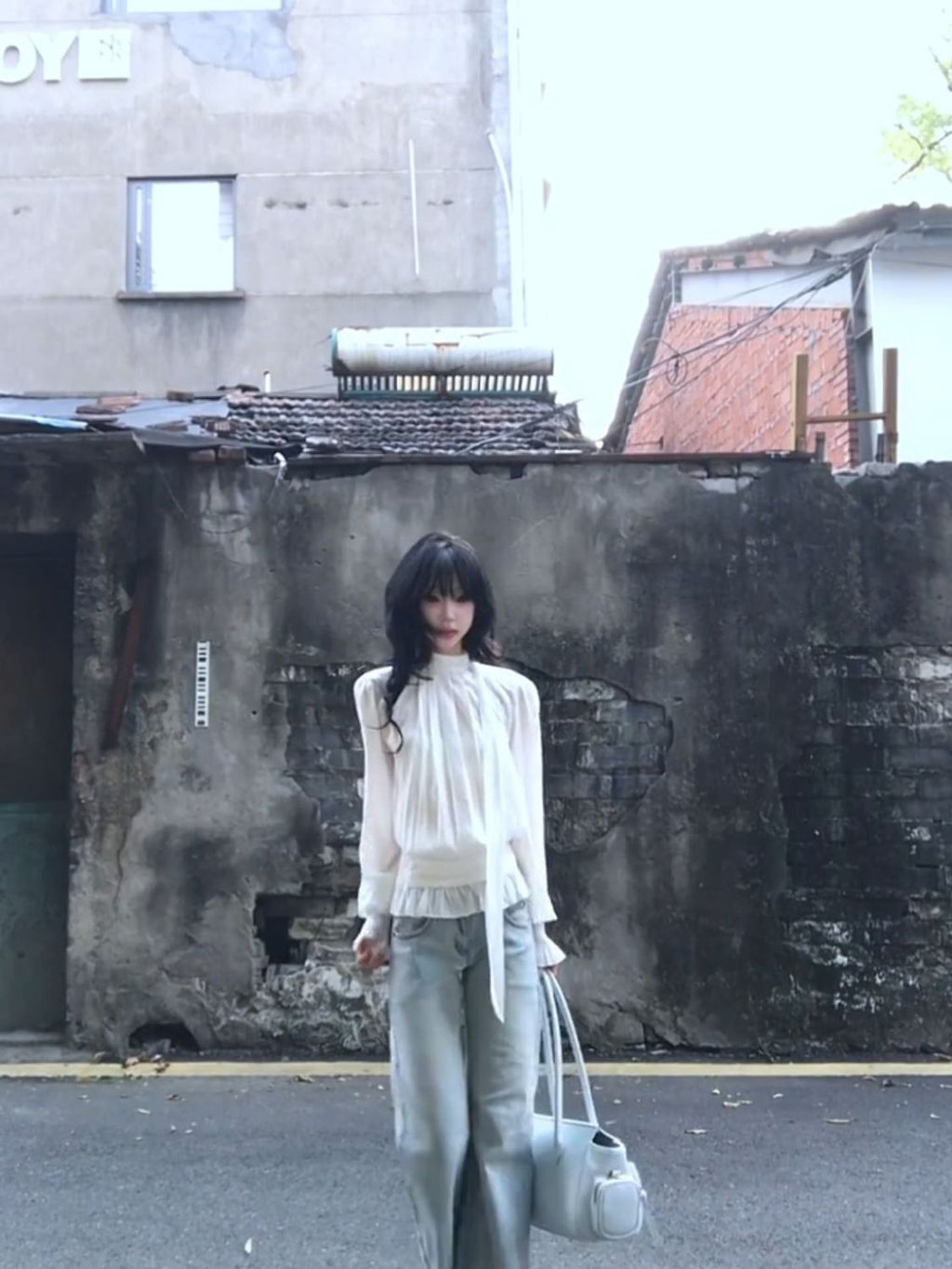 Slim-Fit Pleated Solid Shirt
