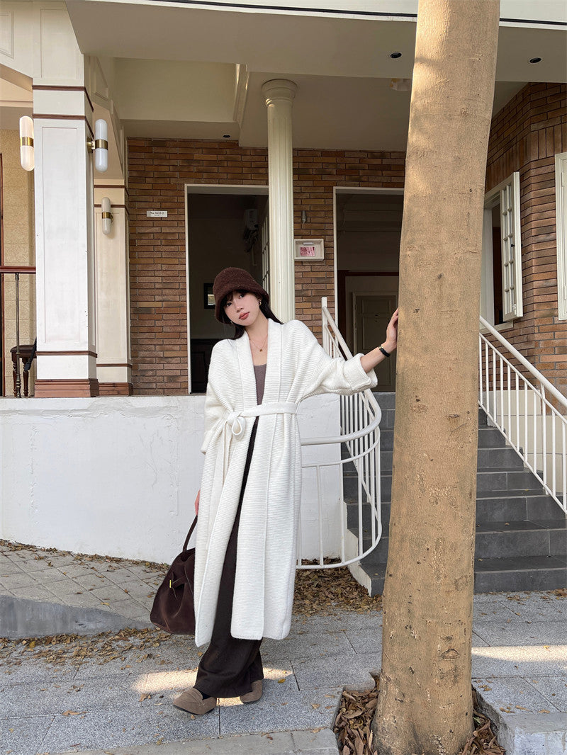 Apricot Knit Cardigan for Women