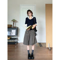 Polo Collar Spliced Top