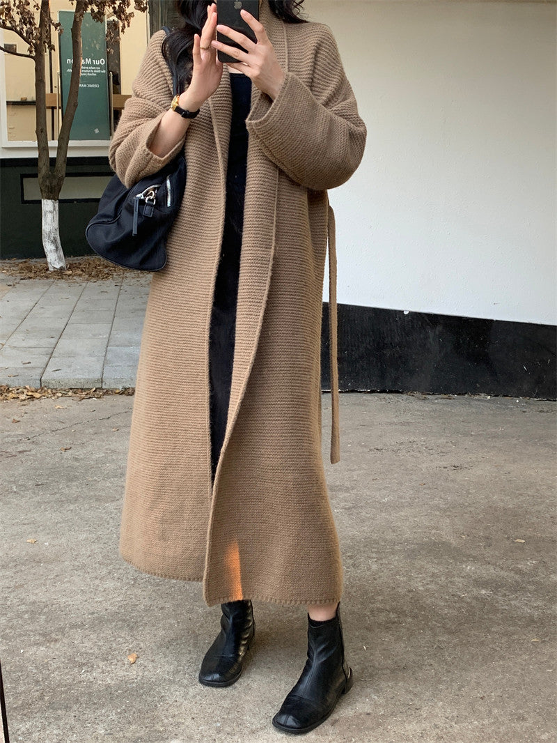 Apricot Knit Cardigan for Women