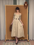 British-Style Off-Shoulder Khaki Trench Coat