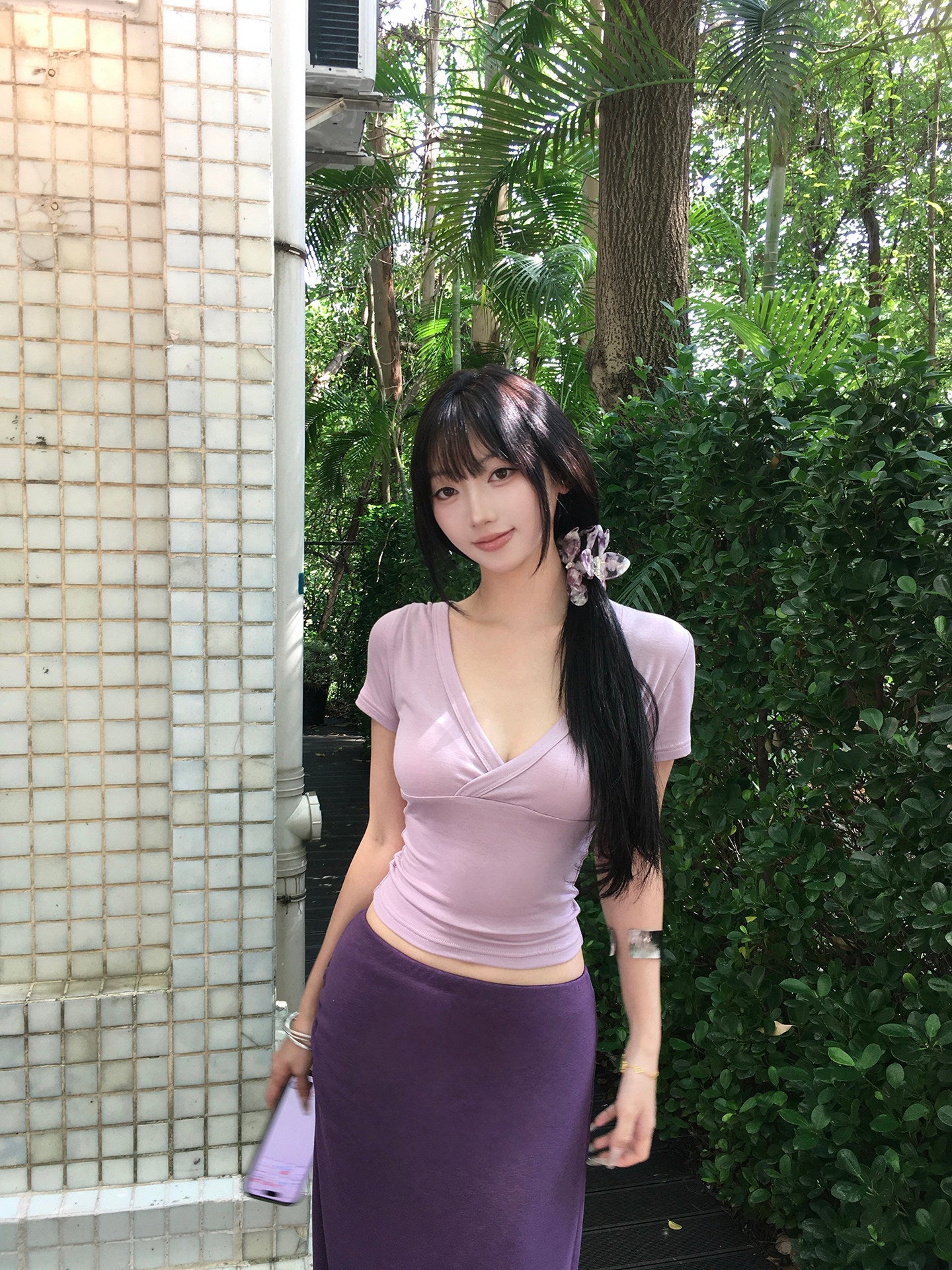 Purple Bodycon Maxi Dress