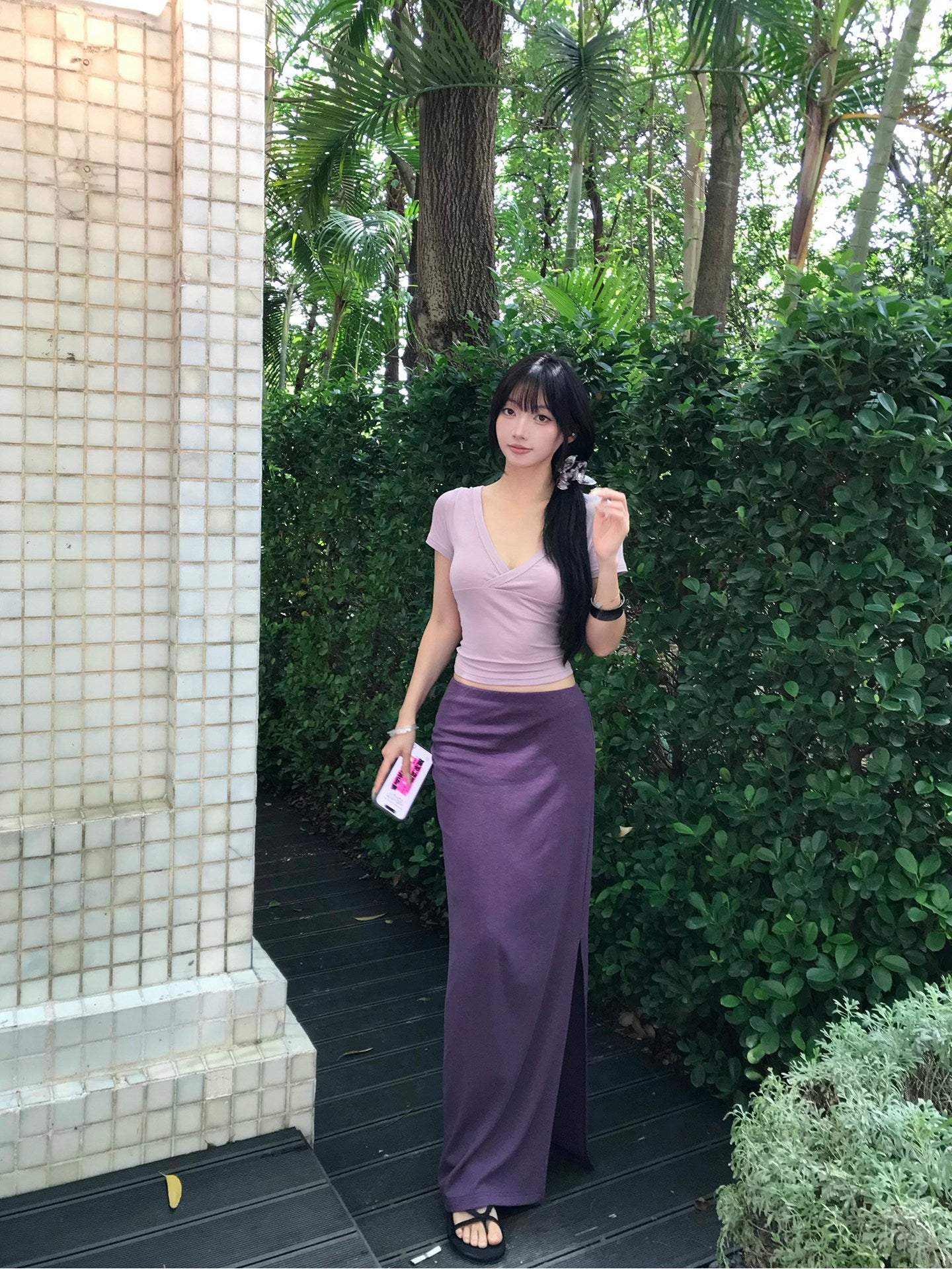 Purple Bodycon Maxi Dress