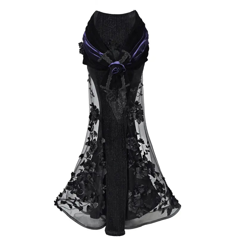 Women's Glamorous Ornate Three-Piece Evening Dress Set