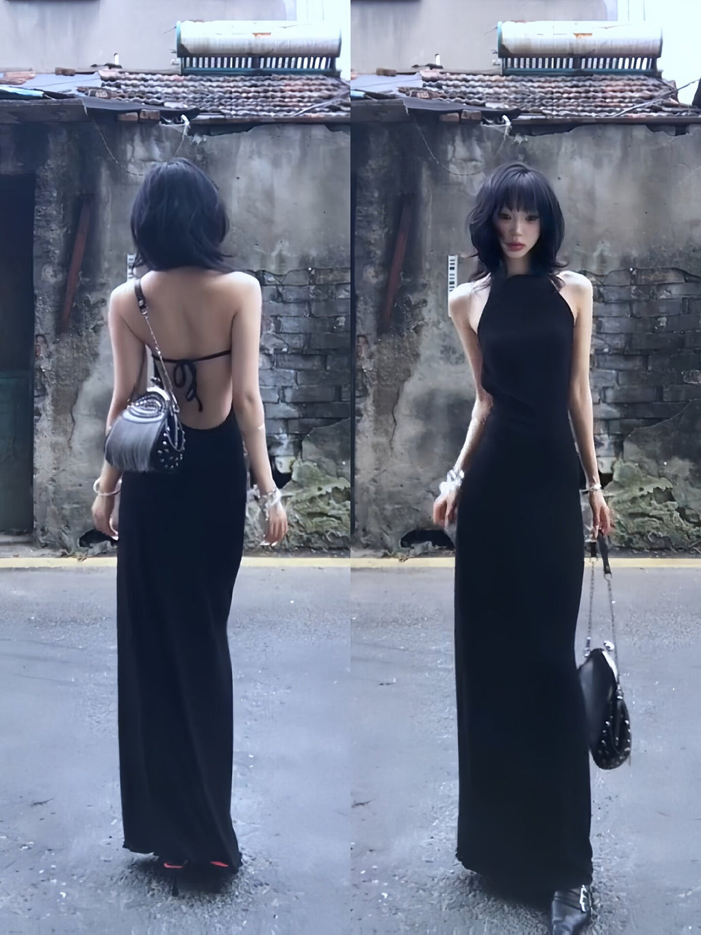 Halter sleeveless dress