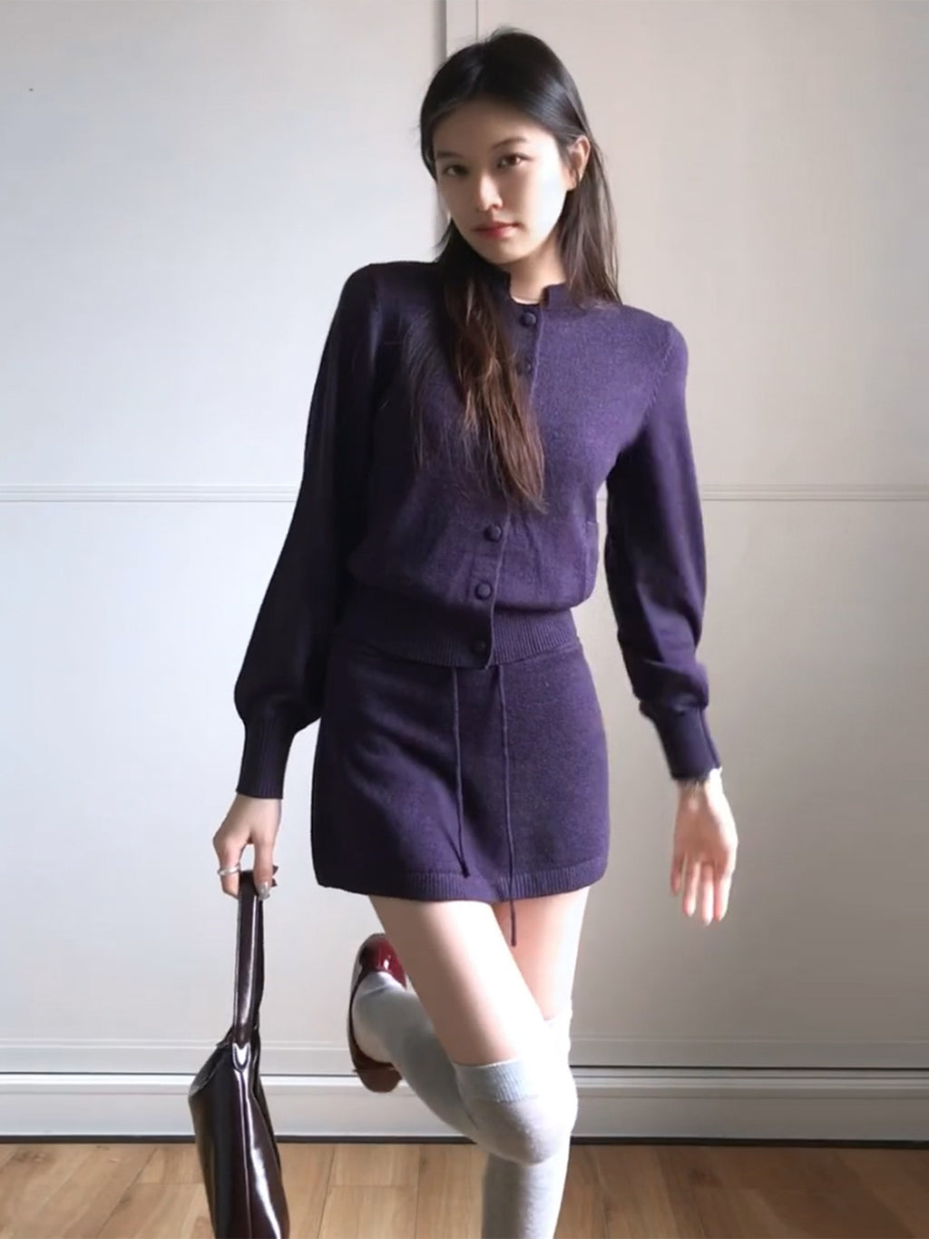 Purple Knit Co-ord Set
