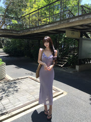 Purple camisole dress