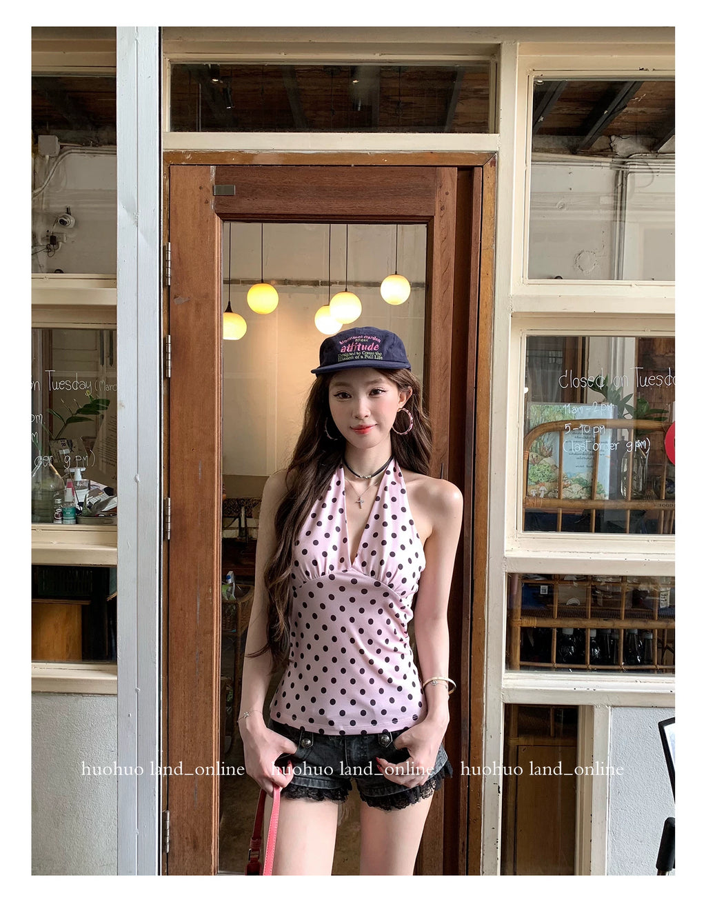 2026S/S  V-neck neck polka dot vest