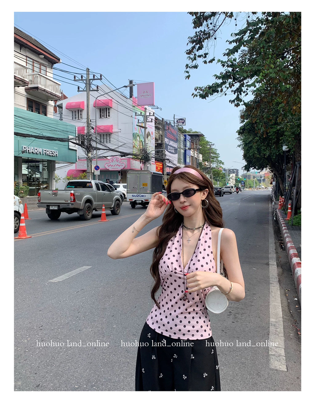 2026S/S  V-neck neck polka dot vest