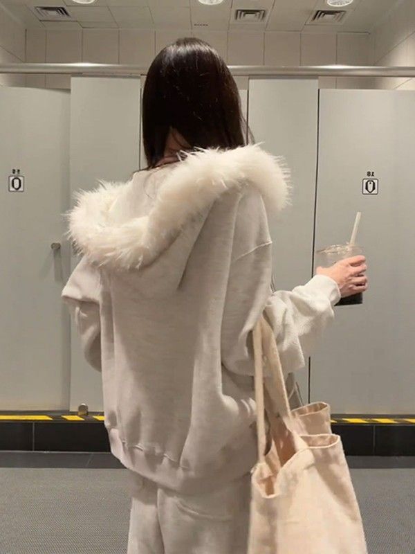 Hooded Sweatshirt Jacket + Pants